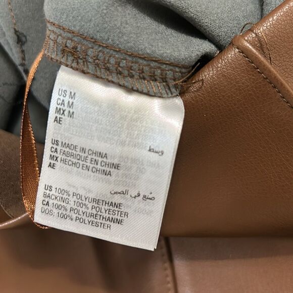 And Now This Brown Seam-front Faux Leather Leggings(Size Medium) - Picture 6 of 7